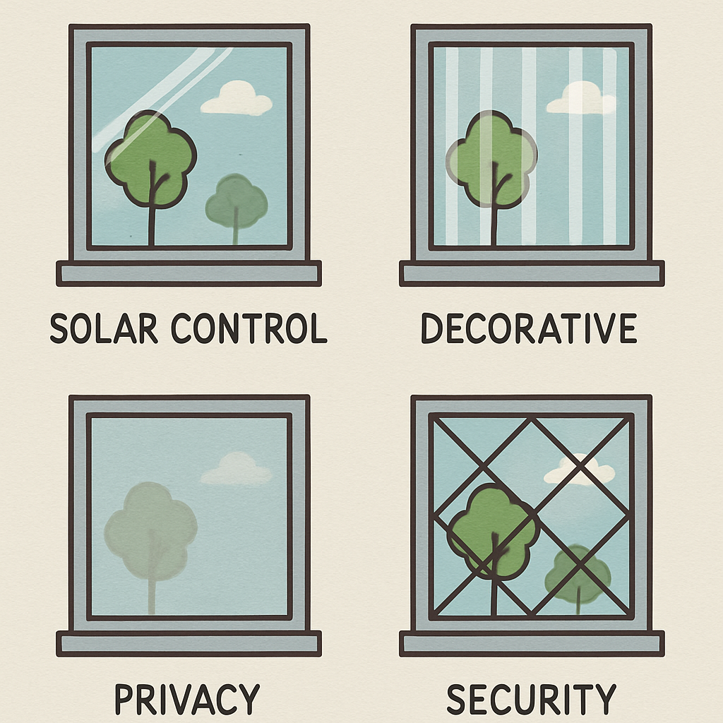 Different types of window films