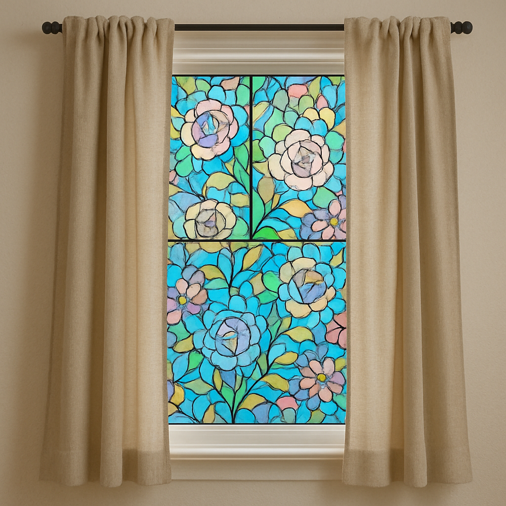 Curtains complementing window film