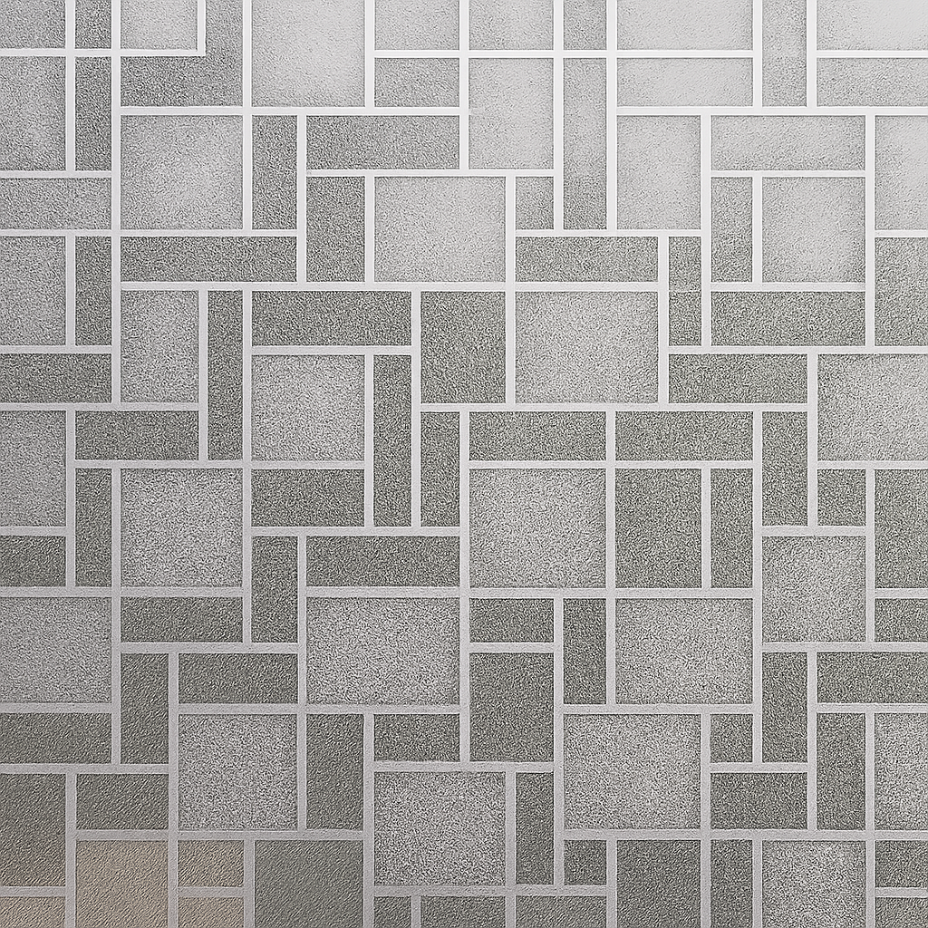 Decorative window film with geometric pattern