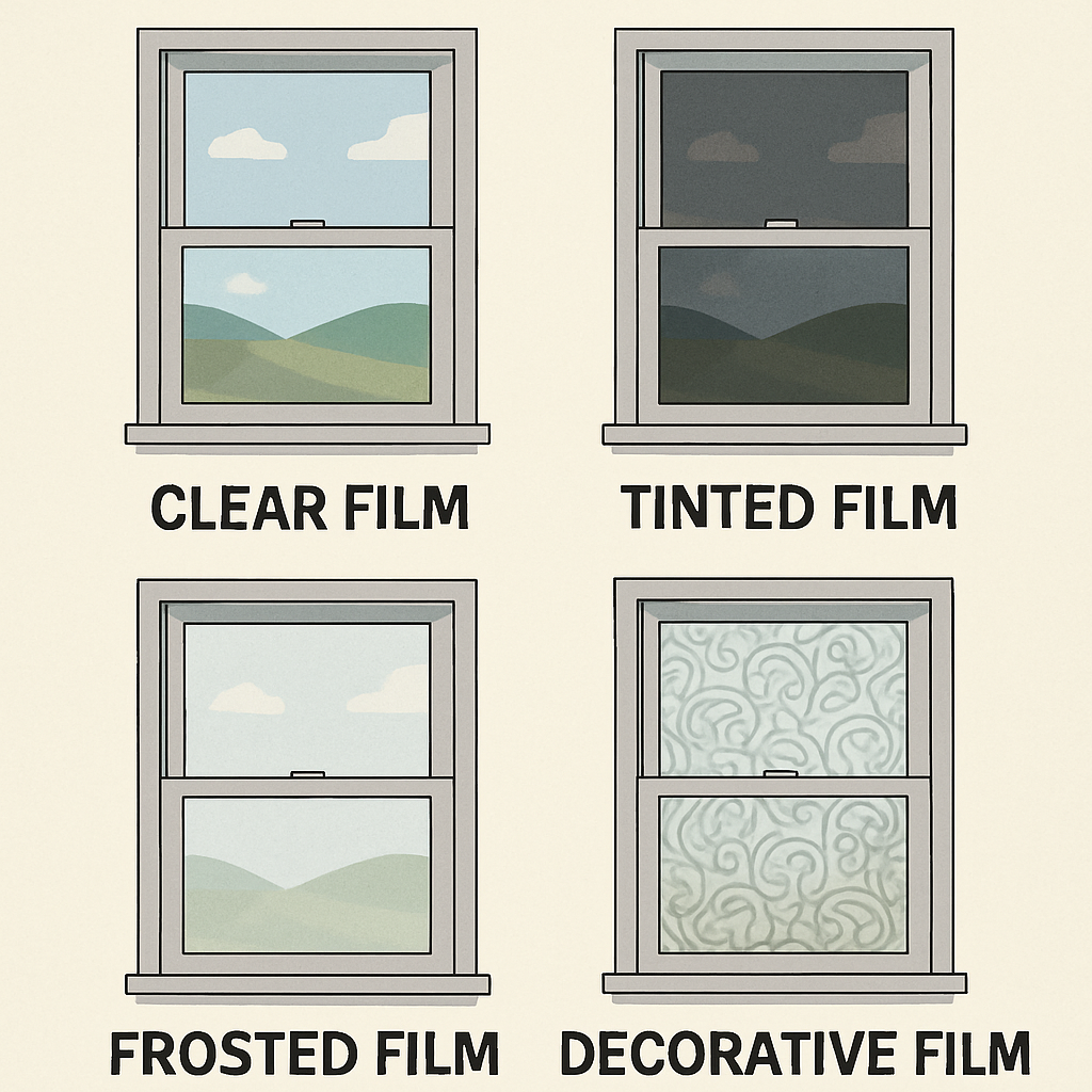 Different types of window films