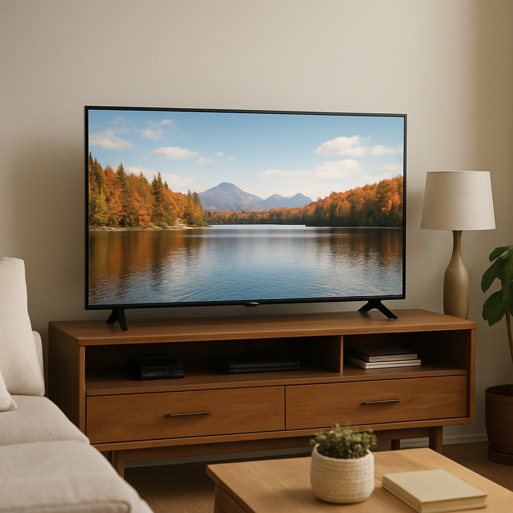 Reduced glare in a living room