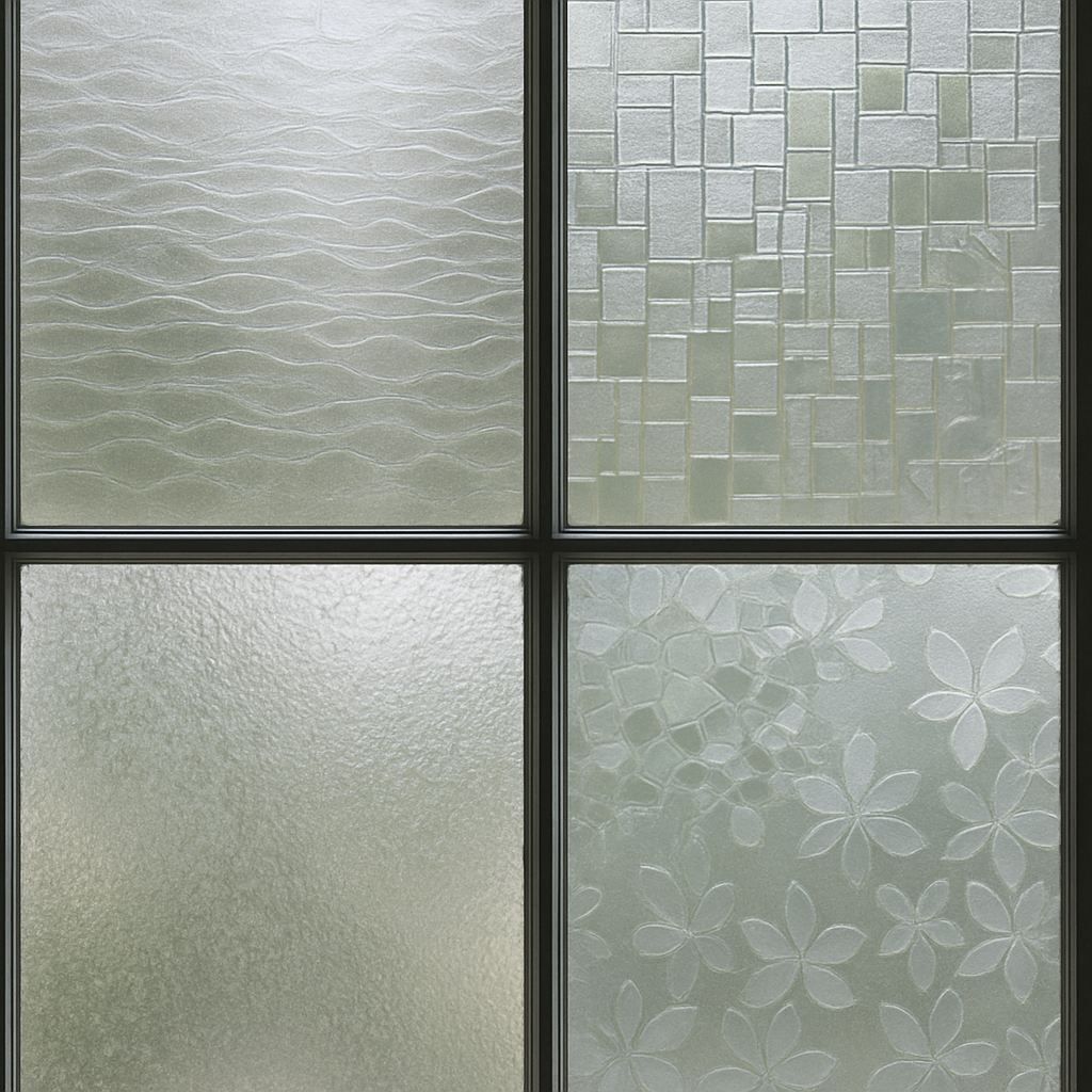 Different window film patterns and textures
