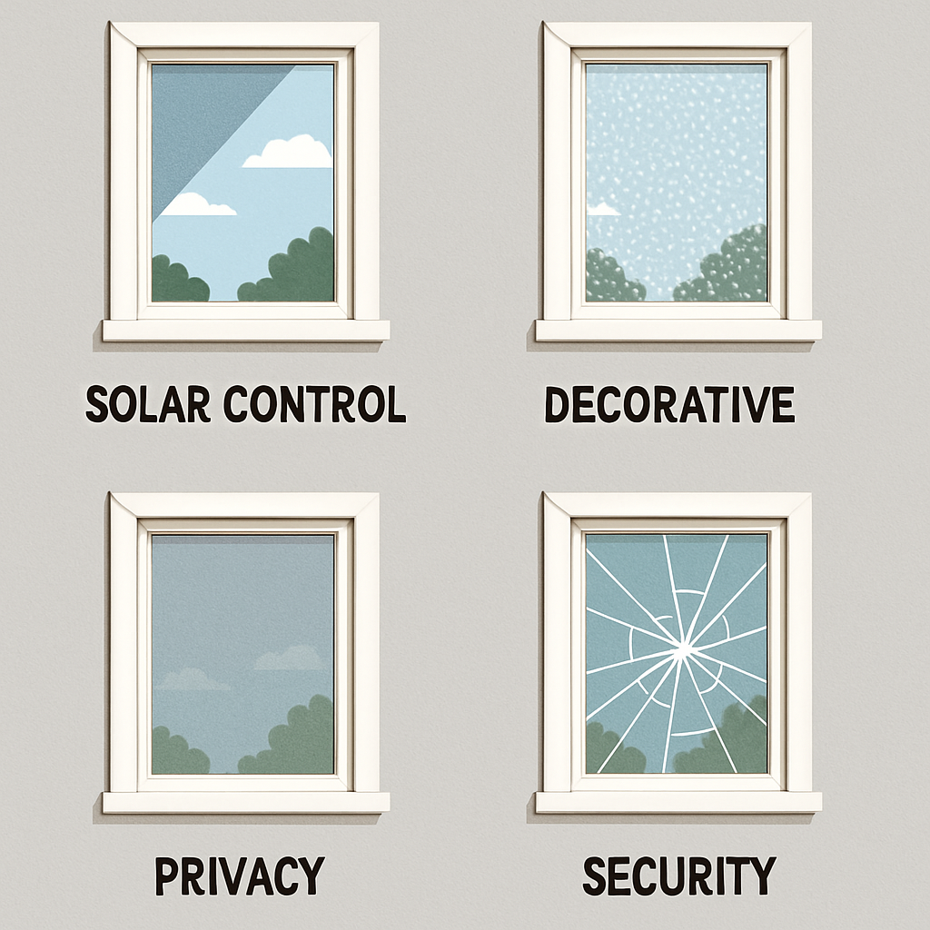 Different types of window films