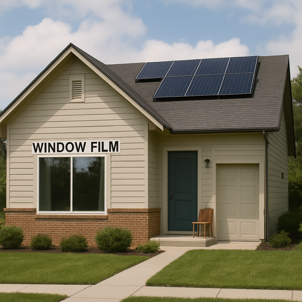 Energy-efficient home with window film