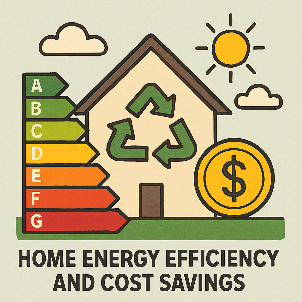 Home energy efficiency and cost savings concept