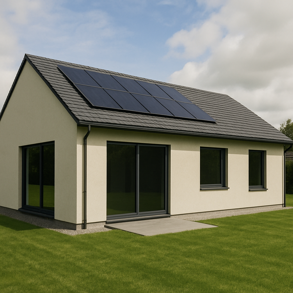 Energy-efficient home with tinted windows